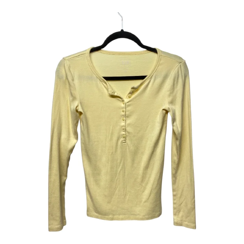 Top Long Sleeve By Gap In Yellow, Size: Xs