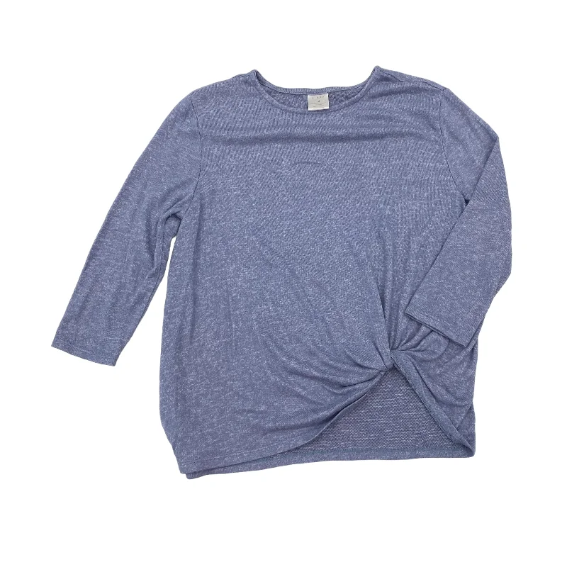 BLUE TOP 3/4 SLEEVE by SERRA Size:M