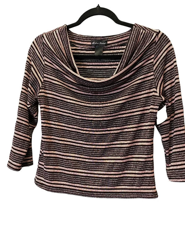 Top 3/4 Sleeve By Clothes Mentor In Striped Pattern, Size: M