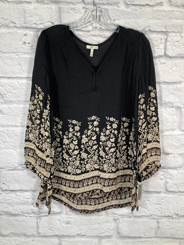 Top 3/4 Sleeve By Joie In Black & Cream, Size: S