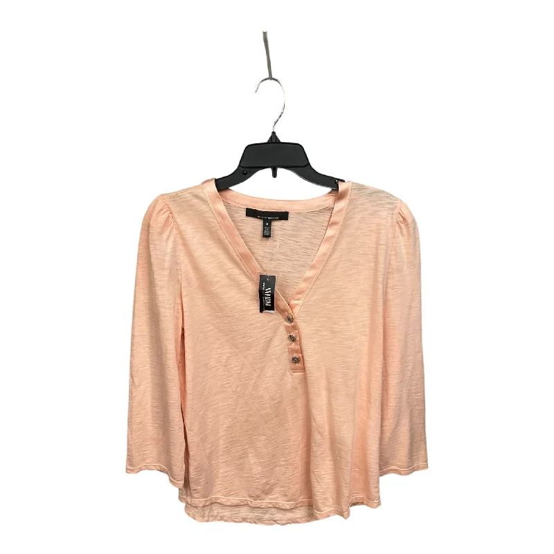 Top 3/4 Sleeve By White House Black Market In Peach, Size: M